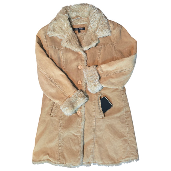 Steve Madden Corduroy Penny Lane Coat Size Large - Picture 10 of 10